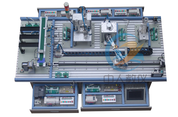 自動化生產(chǎn)線安裝與調試實訓裝置,自動生產(chǎn)線實訓考核裝備俯視圖