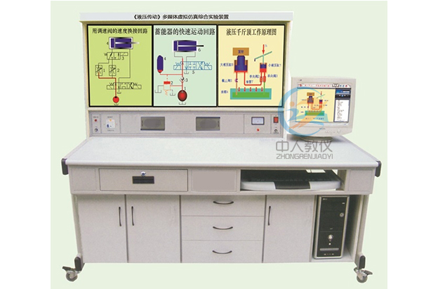 《液壓傳動》多媒體仿真設(shè)計綜合實驗裝置,液壓實訓(xùn)設(shè)備