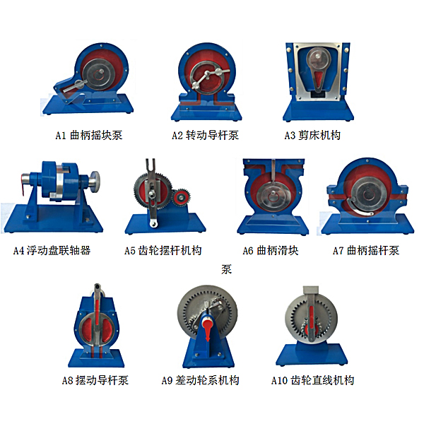 機(jī)構(gòu)運(yùn)動(dòng)簡(jiǎn)圖測(cè)繪模型（10件）,機(jī)械原理教學(xué)模型